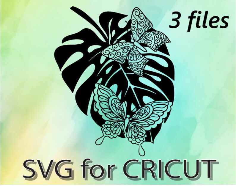 Download 3 Monstera Leaf SVG | Etsy
