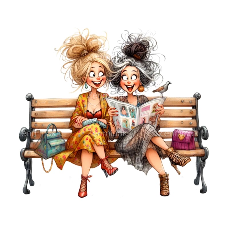 16 PNG Funny Grandma Friends – Fashion Clipart, Middle Aged Ladies ...
