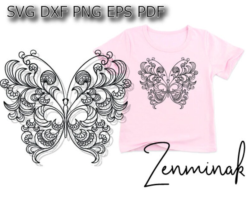 Download Butterfly digi stamp svg outline girl shirt lover logo ...