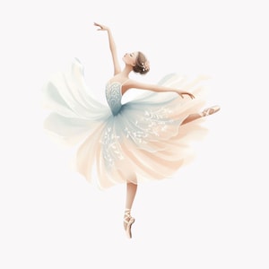 Clipart ballerine, clipart danseuse PNG, clipart ballet, cadeau pour professeur