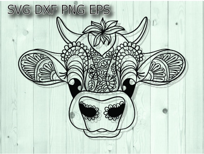Download Baby cow svg / cute cow svg / cow girl svg / mandala cow ...