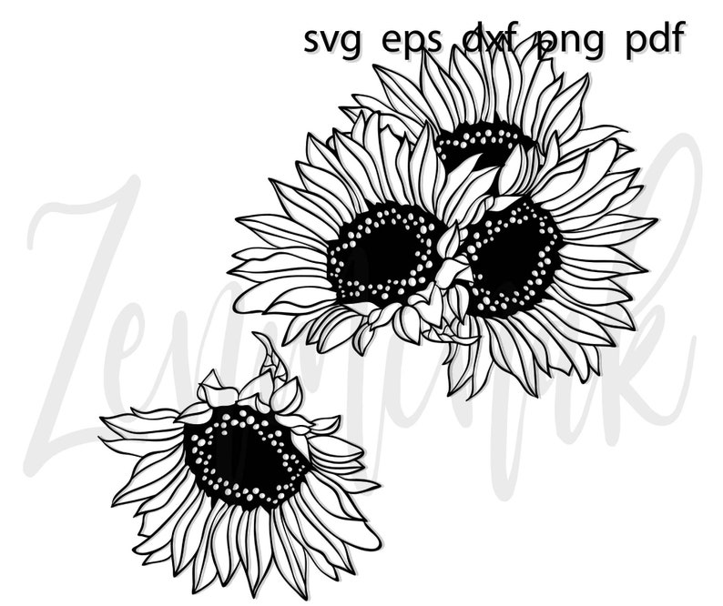 Download Sunflower drawing svg doodle swag garden svg vector cut ...
