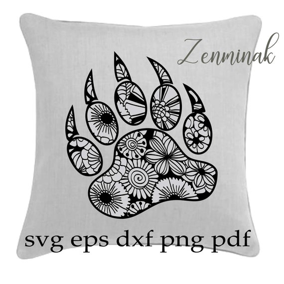 Download Free Paw Mandala Svg Etsy SVG Cut Files
