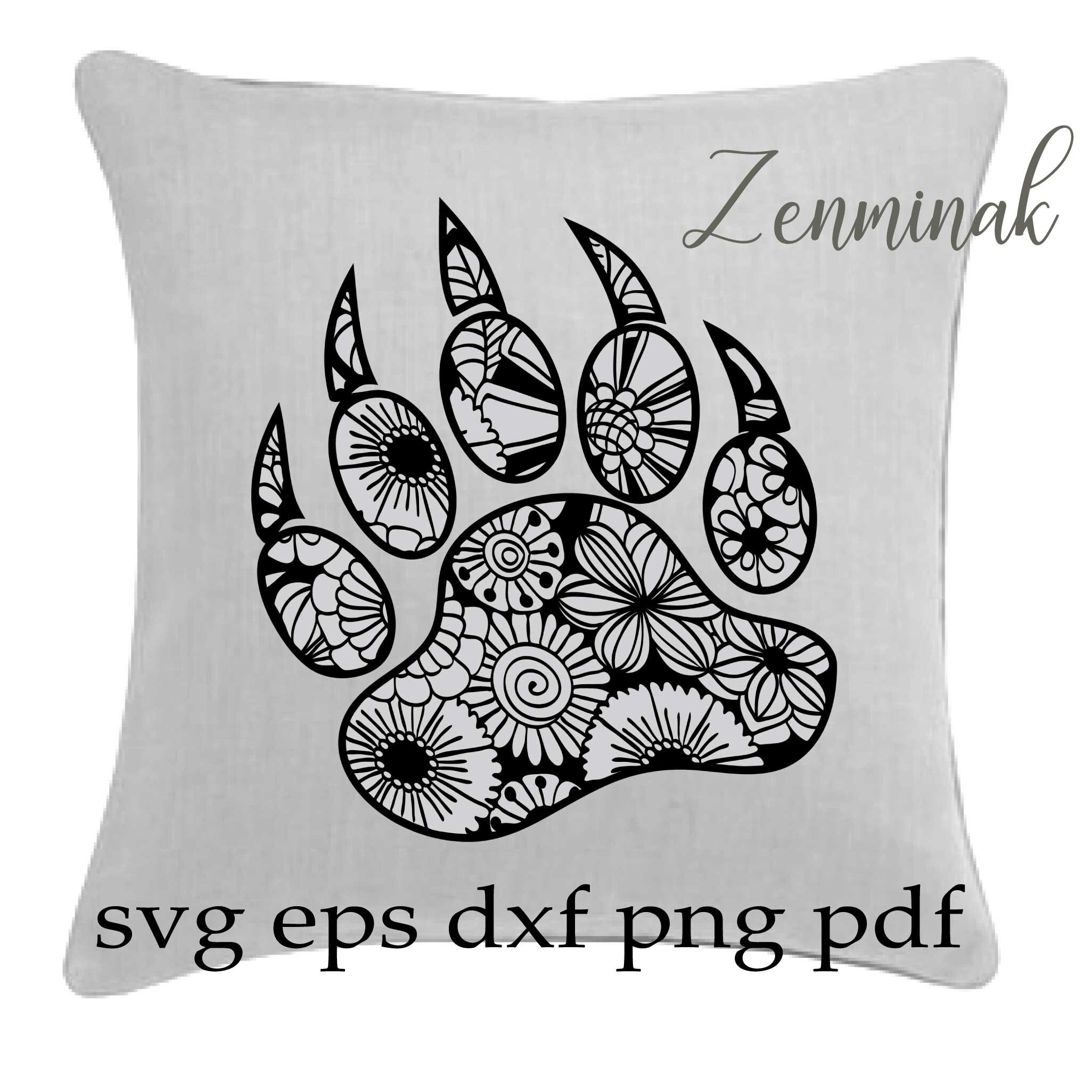 Download Paw mandala svg | Etsy