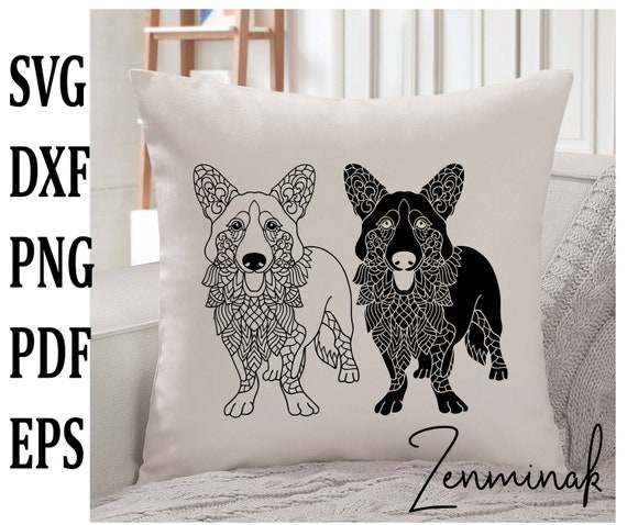 Download Welsh corgi svg dog mom shirt svg mandala floral corgi svg ...