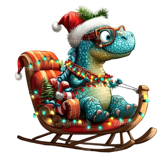 Carte De Vœux « Tree-Rex Santa Saurus Arbre De Noël Enfants