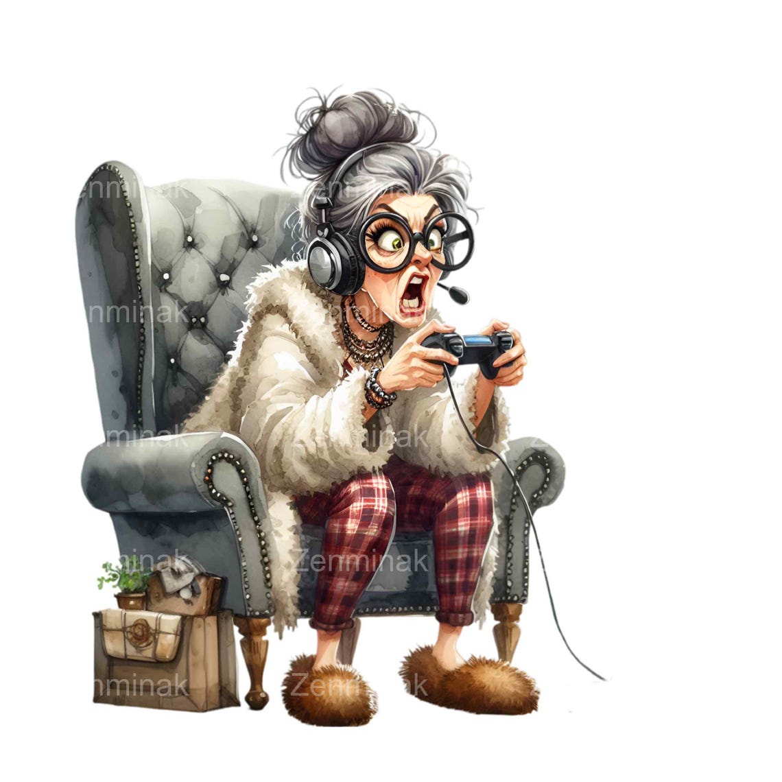 14 PNG Funny Gamer Grandma PNG Clipart – Elderly Lady Playing Video ...