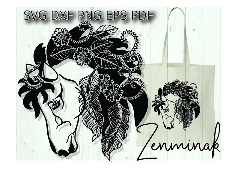 Download Horse birthday girl shirt svg horse head flower mandala | Etsy