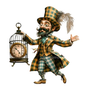 20 PNG Orologio stravagante maestro - Vintage Time PNG Clipart - Divertente uomo vittoriano arte per artigianato, collage e progetti stampabili
