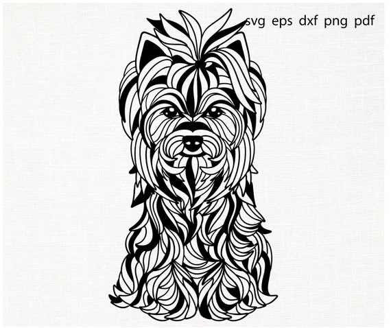 Download Yorkie girl svg shirt dog cute mom birthday lover puppy | Etsy