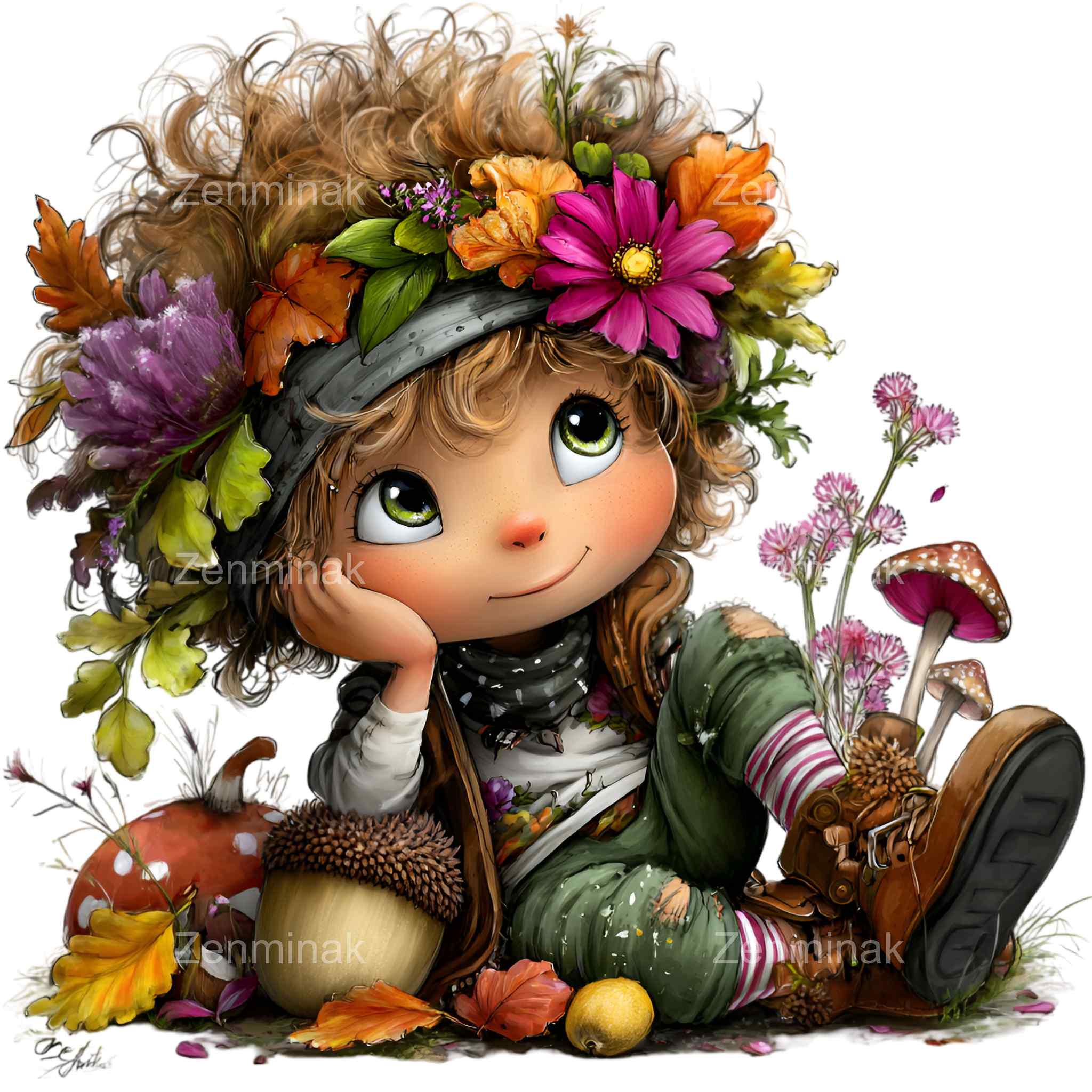 15 PNG Autumn Boy Clipart – Woodland Child PNG – Fall Harvest Digital ...