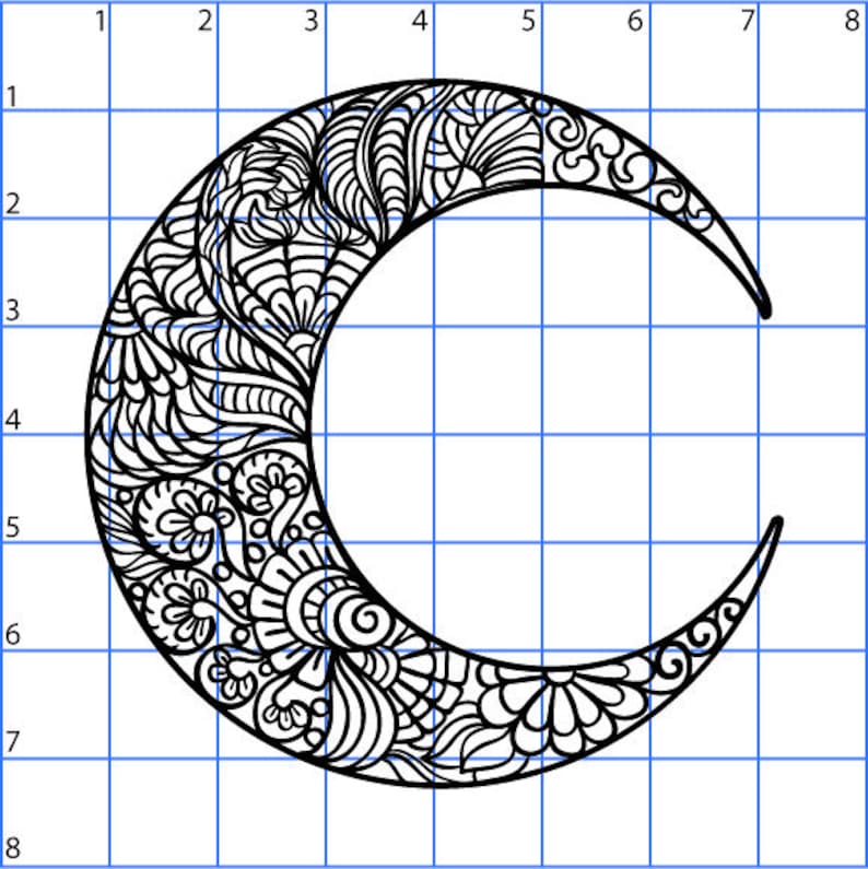 Download Moon svg mandala svg intricate svg zentangle svg files for ...