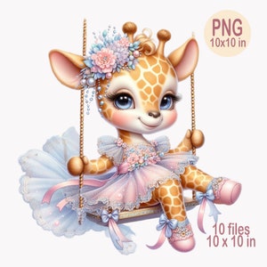 キリンのクリップアート、赤ちゃんキリン PNG、ブランコのクリップアート、誕生日のクリップアート、保育園の壁アート、幼稚園