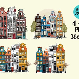 Amsterdam Houses Clipart