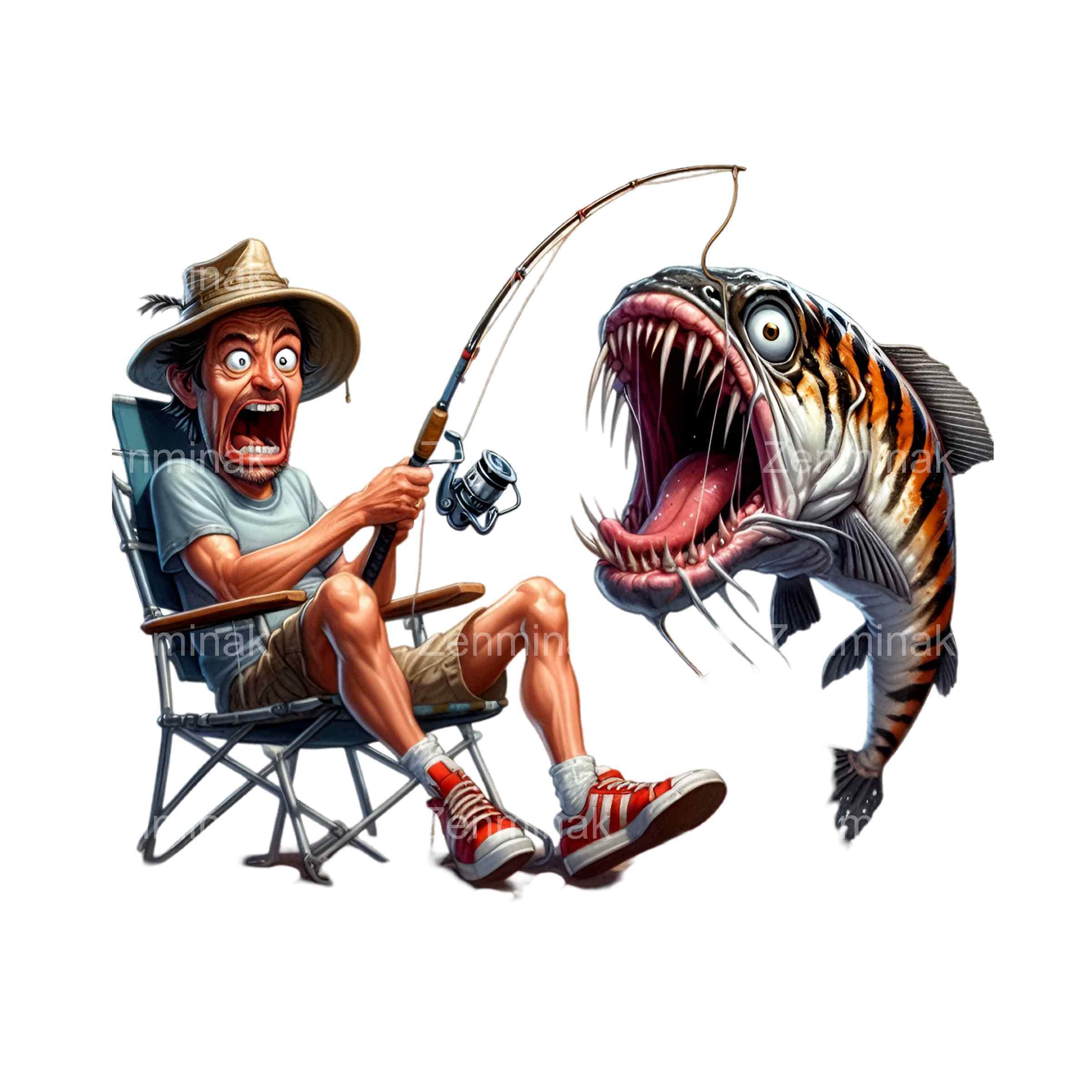 14 Funny Fisherman PNG Clipart, Surprised Man With Giant Fish, Humorous  Fishing Art, Cartoon Style Digital Download - Etsy, image size:2400x2400