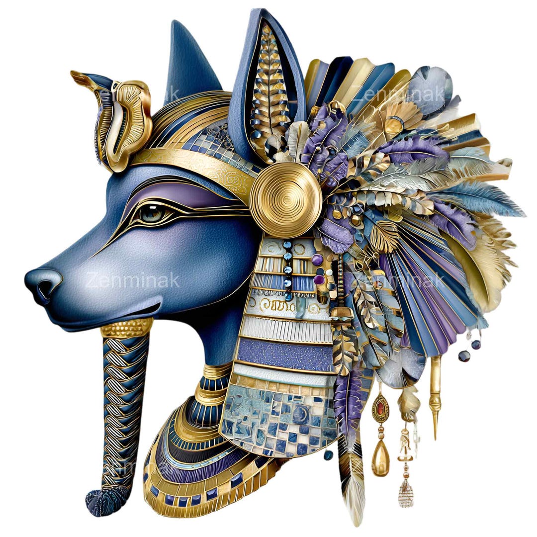 15 PNG Egyptian Anubis Clipart God Portrait, Ancient Mythology Animal ...