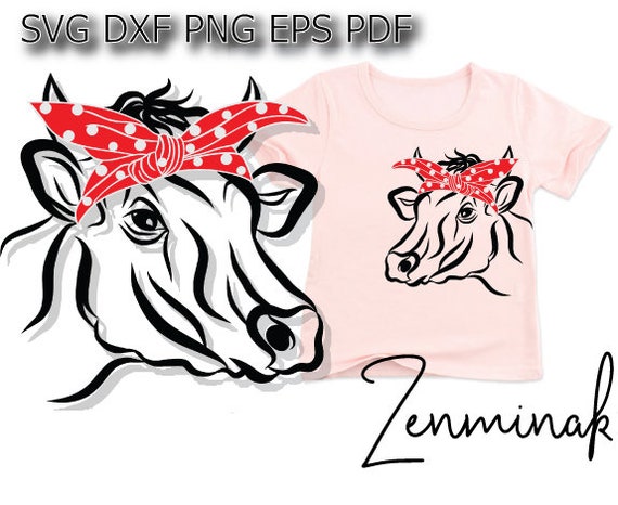 Download Free Cow Bandana Svg Cow Face Svg Cow Head Svg Cow With Etsy SVG Cut Files