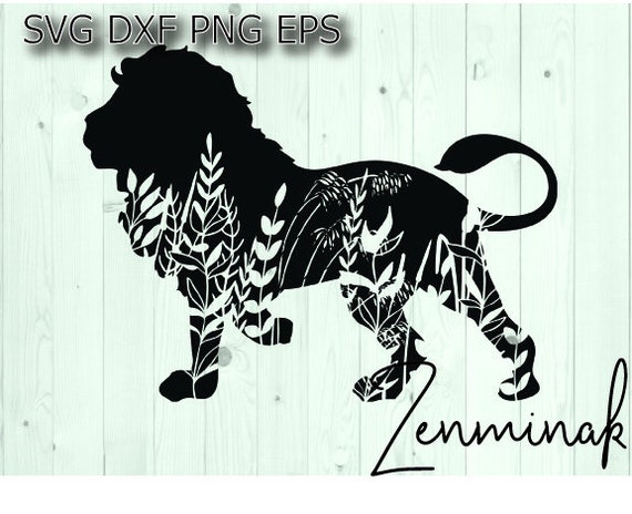 Download Free Floral Lion Svg Animal Svg Safari Svg Lion Silhouette Etsy SVG Cut Files