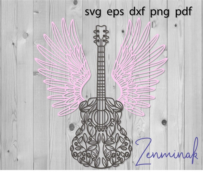 Download Acoustic Guitar svg guitar mandala svg floral guitar svg ...