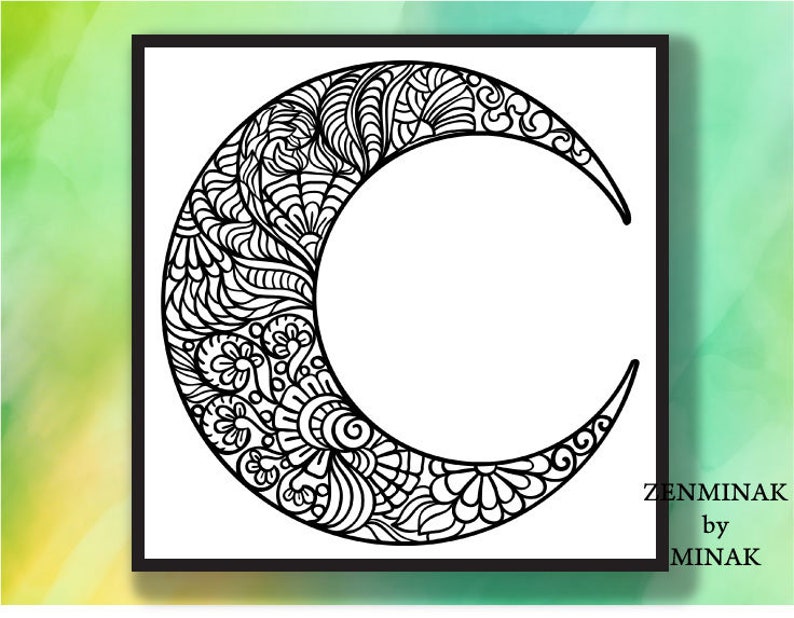 Download Moon svg mandala svg intricate svg zentangle svg files for ...