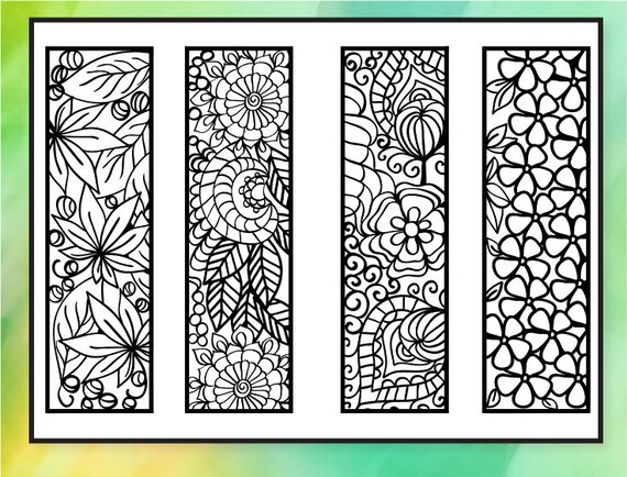Zentangle Bookmark Printable Pdf Svg For Cricut Etsy