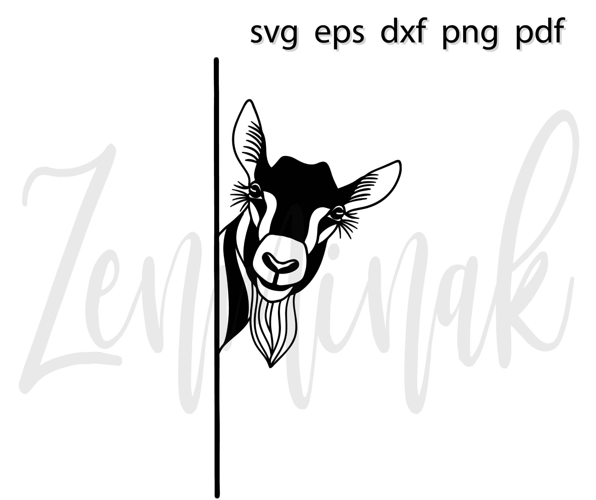 Download Peeking goat svg funny baby goat svg goat farm svg dxf png ...