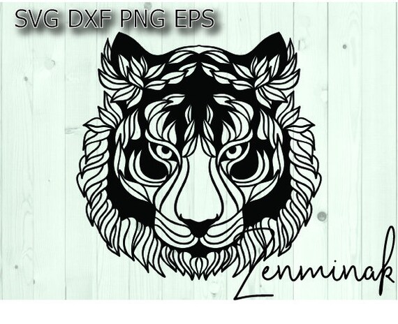 Download Tiger Head Svg Tiger Face Svg Predator Svg Vector Clipart Etsy PSD Mockup Templates