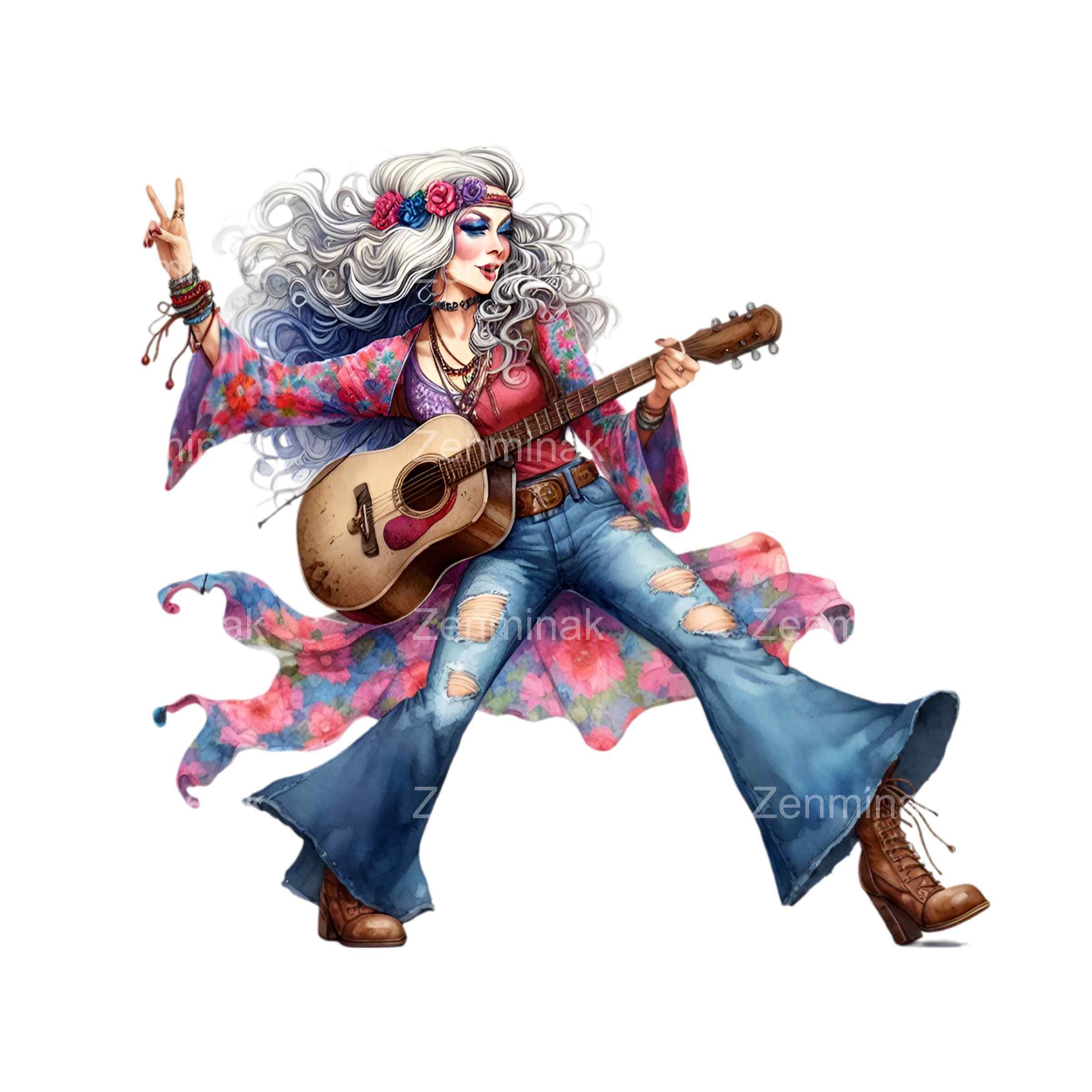 14 PNG Rocking Grandma Clipart – Fun Senior Lady PNG – Whimsical Music ...