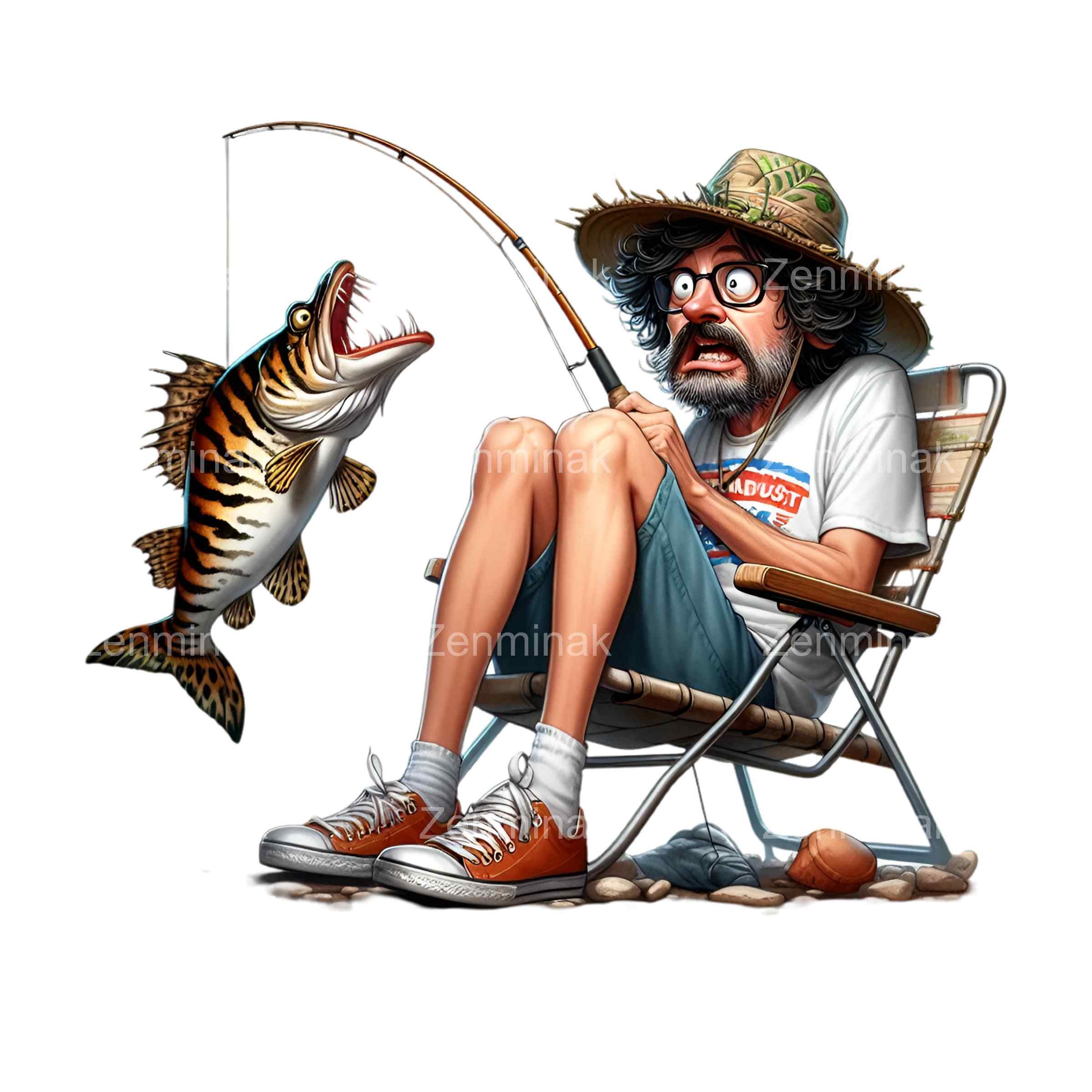 14 Funny Fisherman PNG Clipart, Surprised Man With Giant Fish, Humorous  Fishing Art, Cartoon Style Digital Download - Etsy, image size:2400x2400