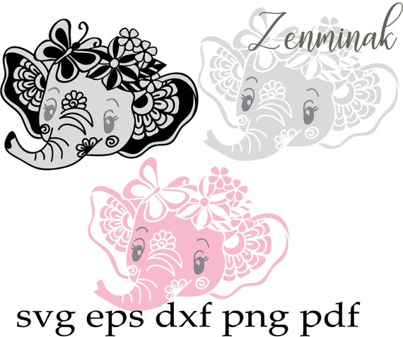 Download Elephant Girl Svg Floral Elephant Birthday Shirt Nursery Baby Etsy