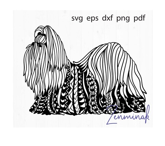 Download Yorkie Dog Svg Yorkshire Mandala Zentangle Puppy Terrier Mom Etsy
