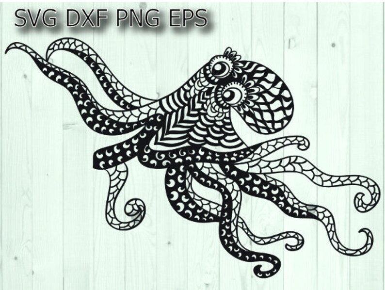 Download Zentangle Octopus Svg Etsy PSD Mockup Templates