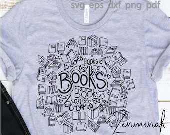 Books svg, back to school svg, read svg, reading svg, svg files for cricut, clipart, png, dxf