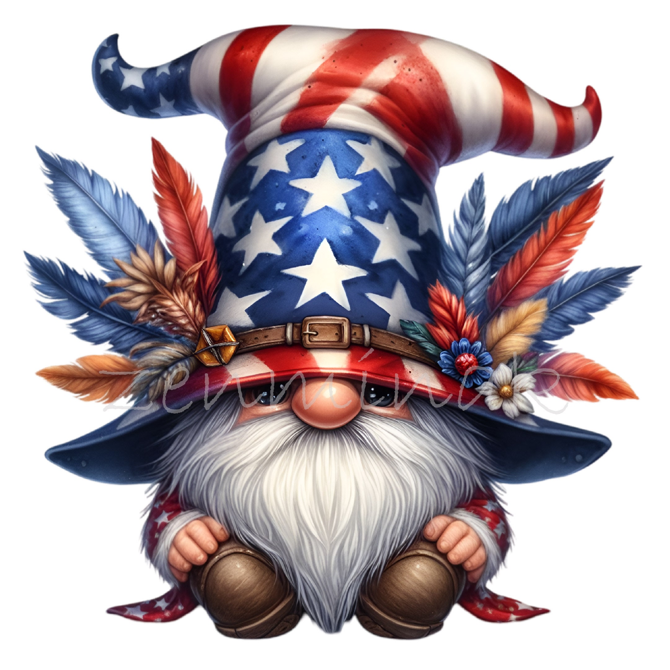 10 PNG Patriotic Gnome PNG – 4th of July Clipart – Red White Blue Gnome ...