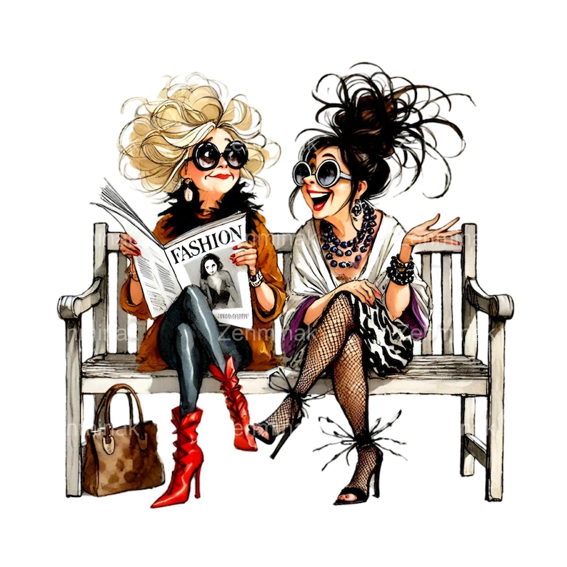 16 PNG Funny Grandma Friends – Fashion Clipart, Middle Aged Ladies ...