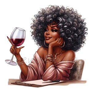Elegante donna con bicchiere di vino Clipart - 12 PNG ad alta risoluzione per progetti di arte digitale, artigianato e scrapbooking