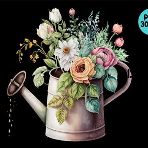 Watering Can Clipart - Etsy
