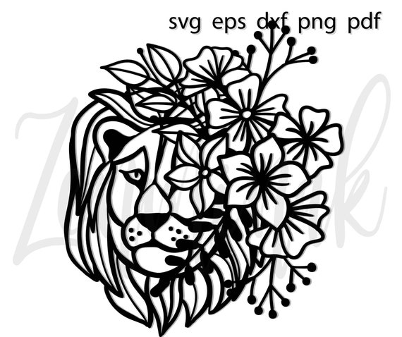 Free Free 204 Lion Flower Svg SVG PNG EPS DXF File