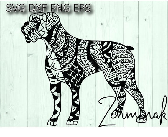 Download Free Boxer Svg Dog Clipart Animal Zentangle Svg Mandala Etsy SVG Cut Files