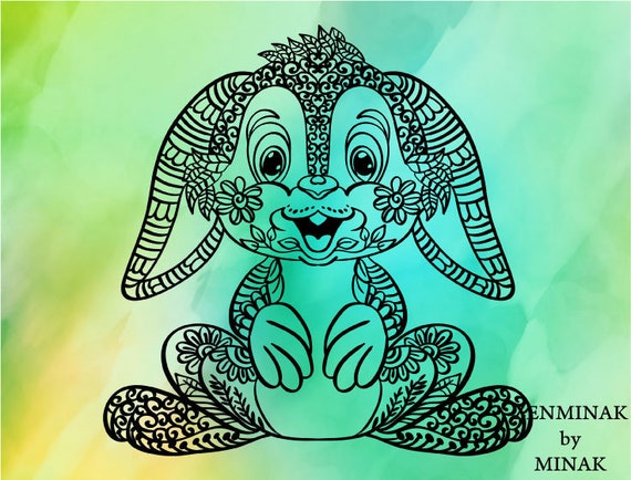 Download Bunny Rabbit Svg Hare Svg Easter Mandala Svg Etsy PSD Mockup Templates