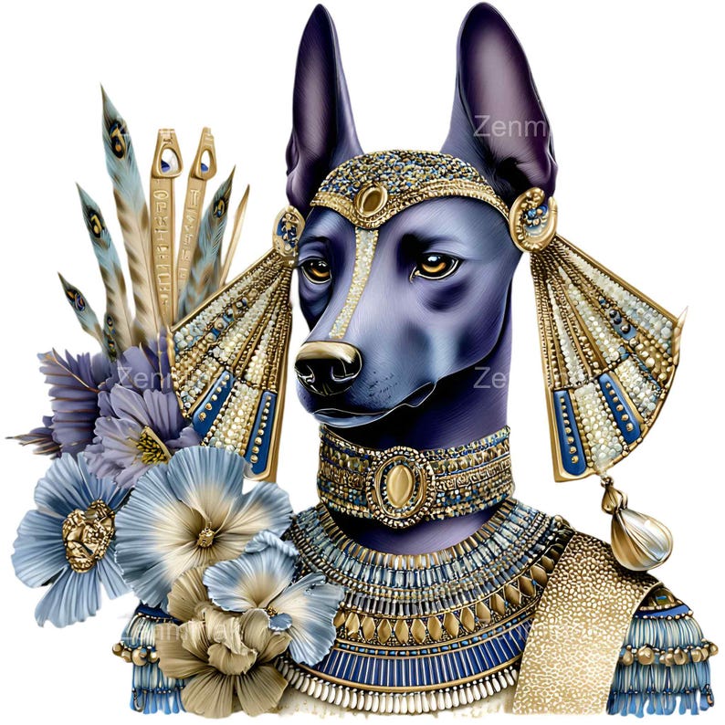 15 PNG Egyptian Anubis Clipart God Portrait, Ancient Mythology Animal ...