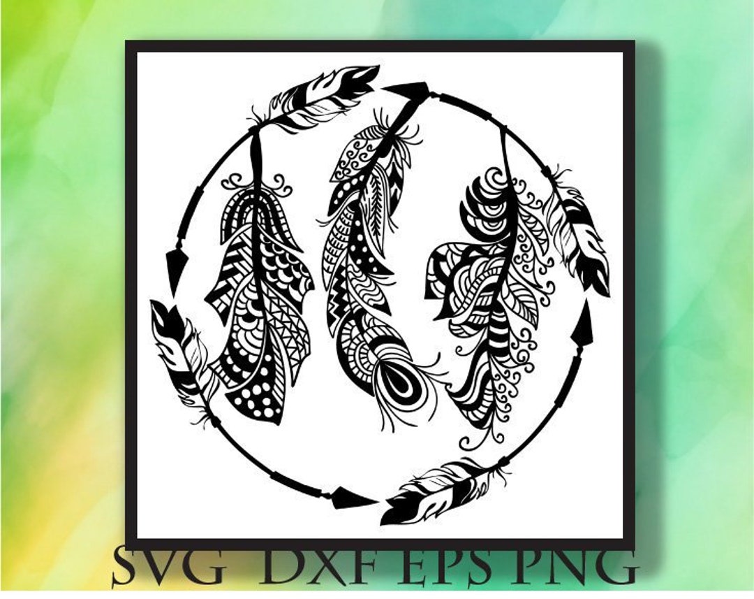 Arrow Svg Feather Svg Mandala Svg Intricate Svg Hippie - Etsy