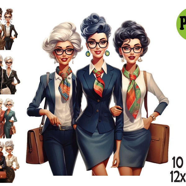 Business Clipart, Ladies Clipart,  Fashion Lady PNG,  Office Clipart, Woman Clipart,