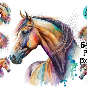 Watercolor Horse Clipart