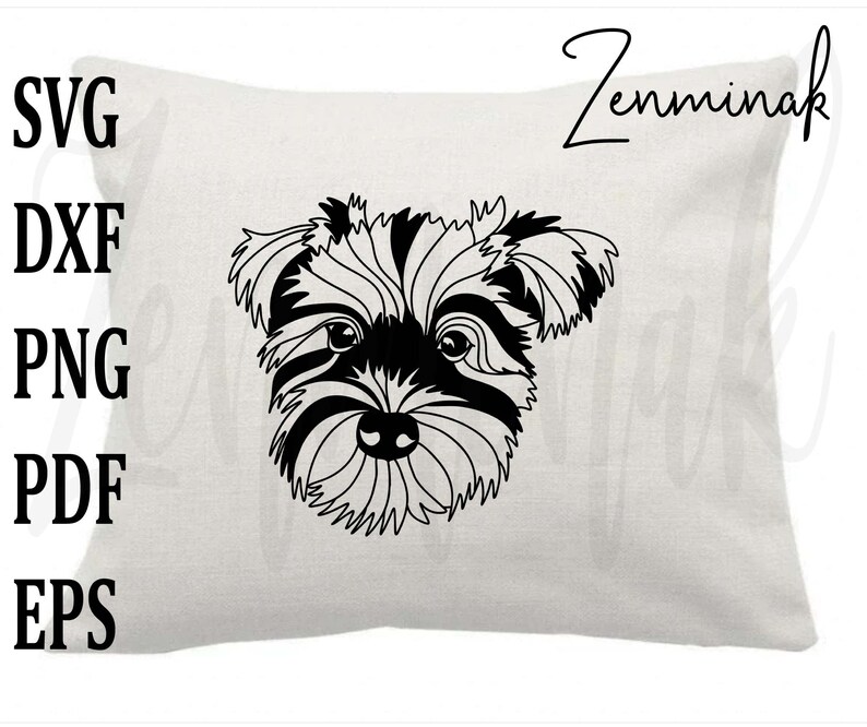 Download Schnauzer mom svg schnauzer head svg cute schnauzer face svg | Etsy