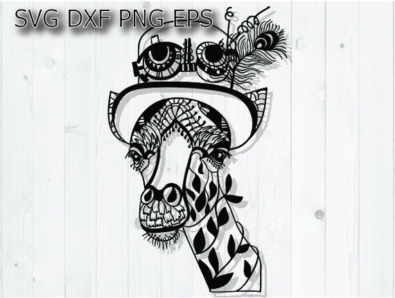 Download Giraffe Svg Top Hat Svg Steampunk Svg Funny Svg Files For Etsy