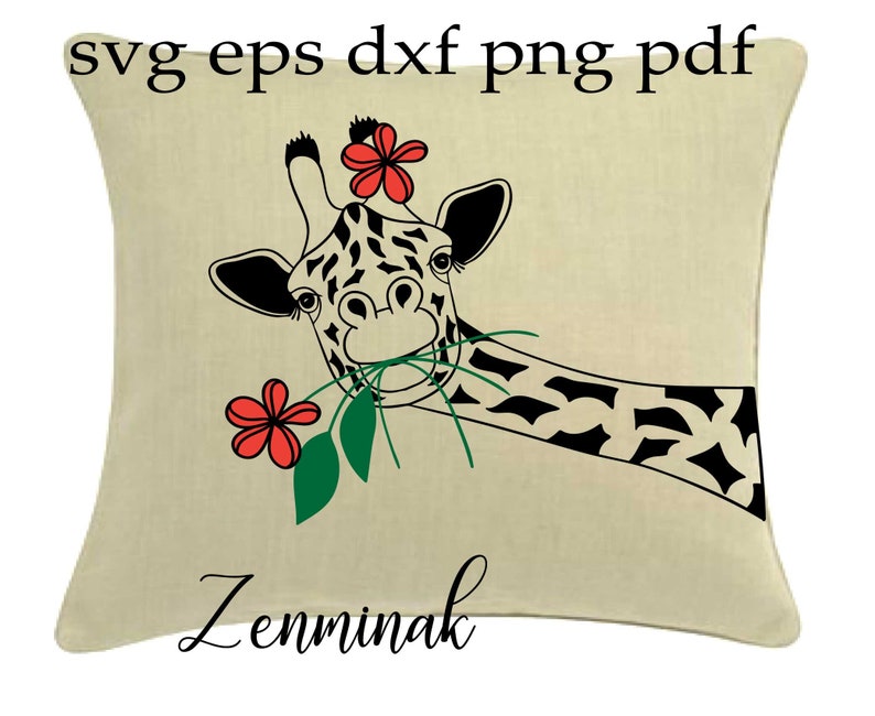 Download Giraffe face svg baby giraffe svg peeking svg flower | Etsy