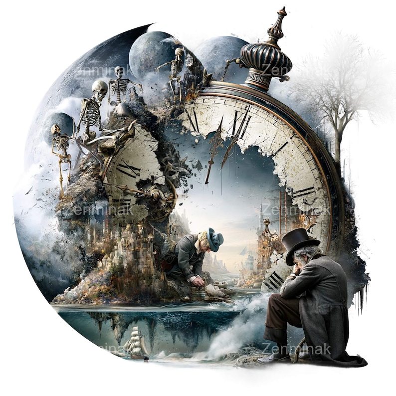 15 PNG Steampunk Pocket Watch Surreal Time Travel Clipart - Etsy