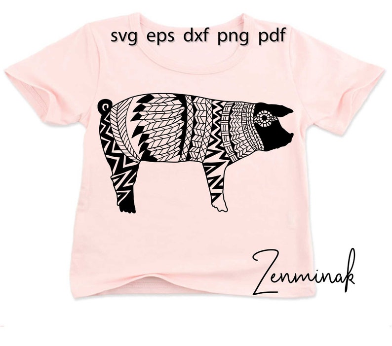 Download Pig mandala svg piglet svg floral animal zentangle | Etsy