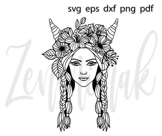 Download Floral Woman Svg Etsy